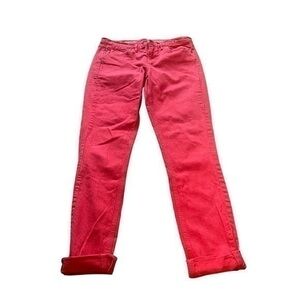 Madewell denim red skinny skinny jeans